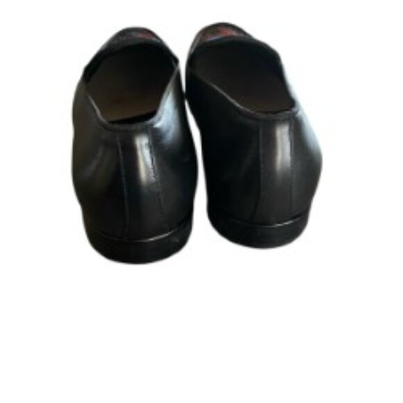 Giovanni Conti Black Leather Brocade Slip On Shoes 45 main image 7